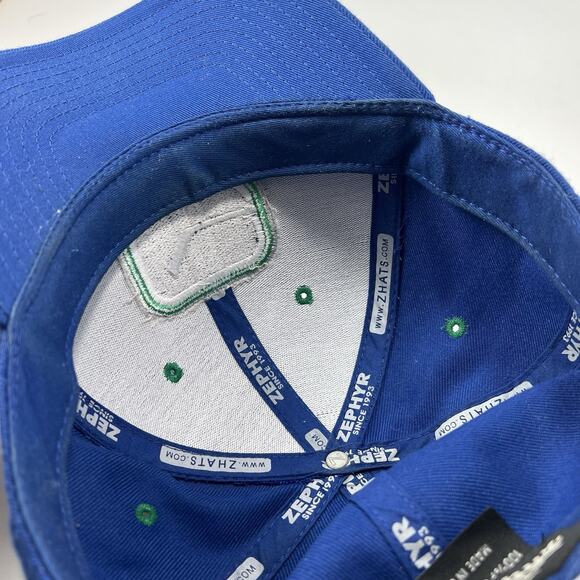 Vancouver Canucks Zephyr Crosscheck Fitted Hat Royal Blue Ice Hockey - Picture 8 of 8